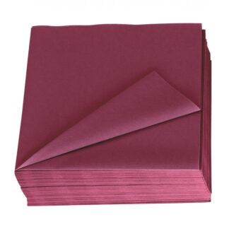 SERVIETTE PURE OUATE - 2 PLIS - 40 X 40 CM BORDEAUX