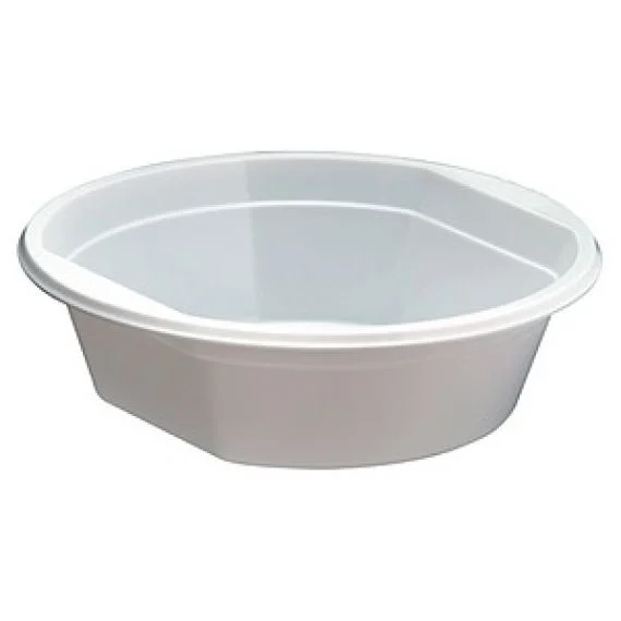 Bol rond blanc plastique réutilisable 17cm
