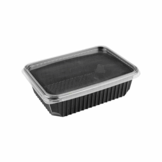 Barquette rectangulaire 750ml et Couvercle en PP Micro-ondable